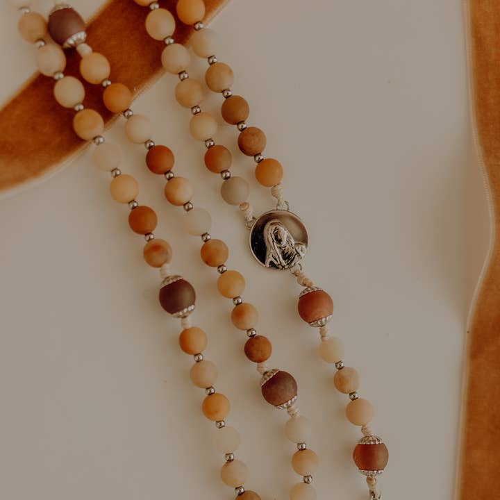 Abundantly Yours - Wholesale Prayer Beads Necklace - St. Catherine of Siena Rosary