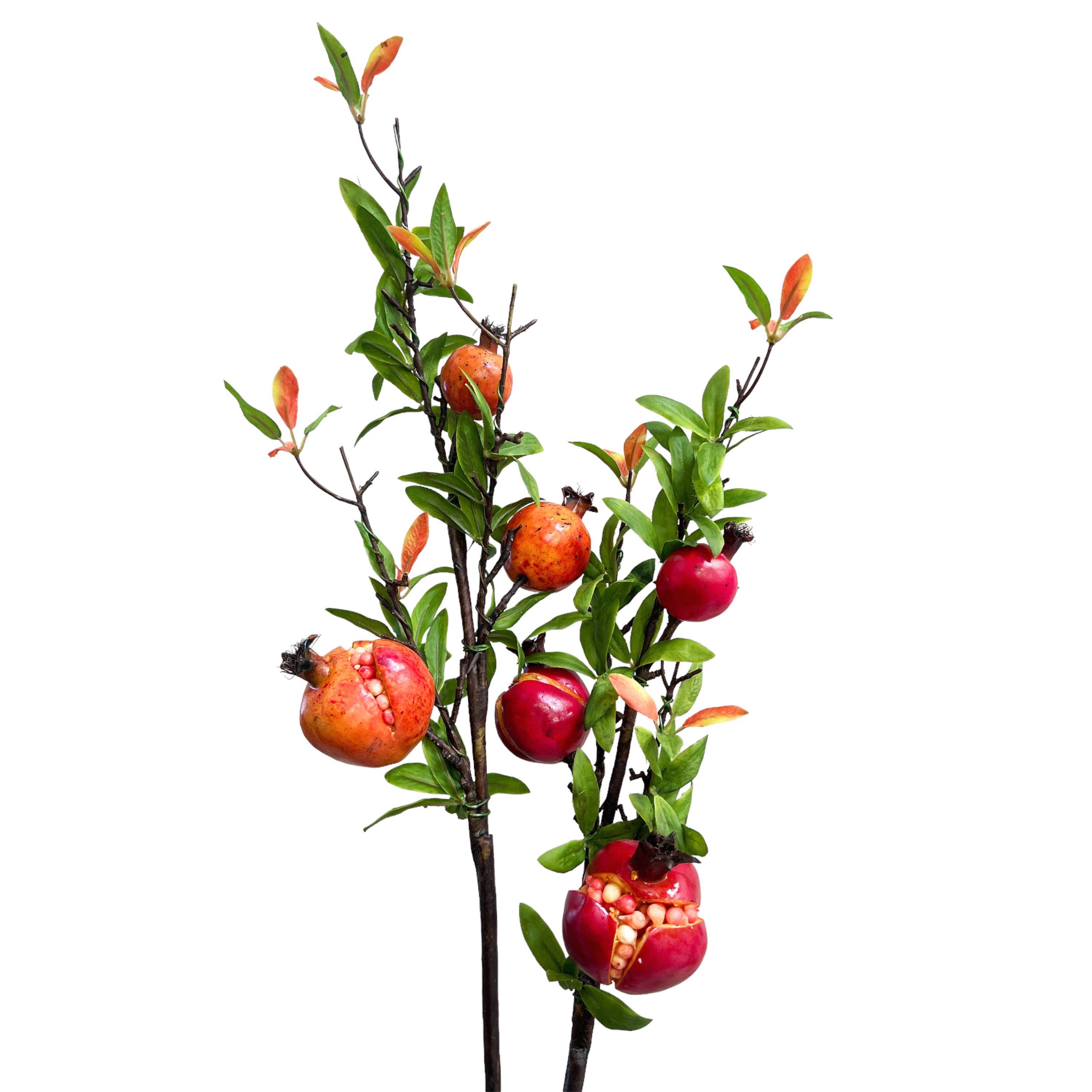 Sun Decorer - Wholesale Artificial plant - Artificial Pomegranate Branches Stems- Set of 20
