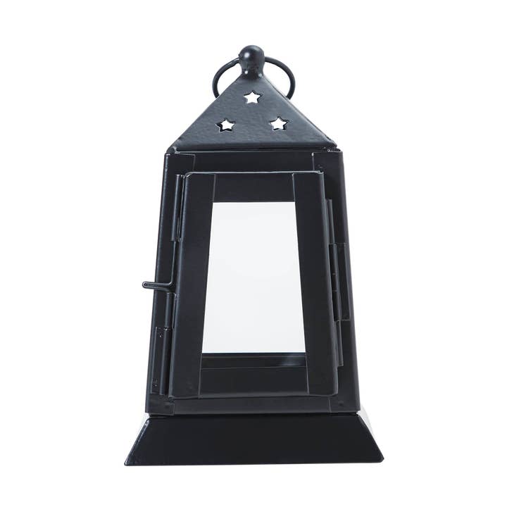 VHC Brands - Wholesale Candle Holder - Metal Lantern Black Tealight Holder 7x4.5x4.5