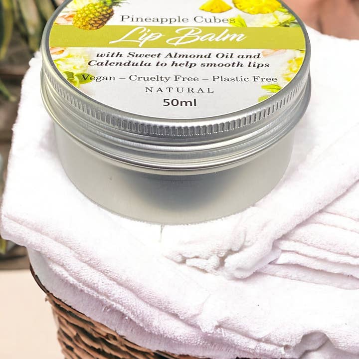 Baume à lèvres Pineapple Cubes - Naturel 50 ml pour la vente par Kingdom Kreations