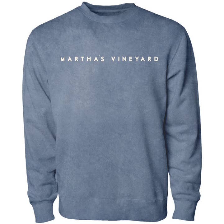 Localização da Fonte Pequena - Sweatshirt com Gola Redonda Beantown Salt Wash por atacado de Beantown Brand Apparel