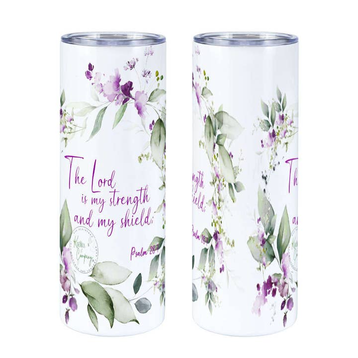 KJV Scripture 20 oz Tumblers Purple, Pink & Green for wholesale by Kinsman & Company