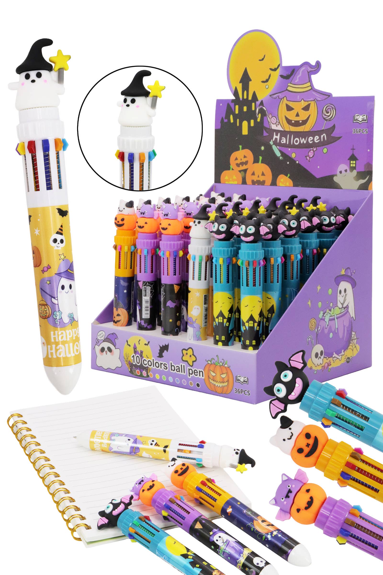 ASSORTED Halloween 10-in-1 Multicolor Ballpoint Pen - 36 pcs for wholesale on Faire0