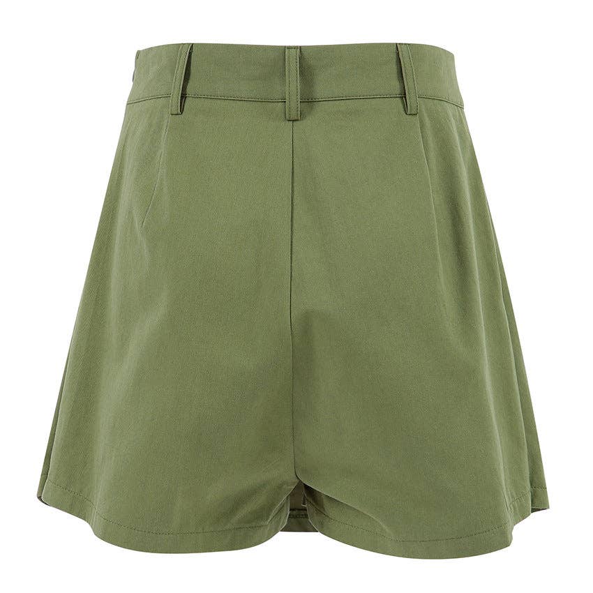 Sweetkama - Wholesale Skort - Women's - Solid Color High Waist Ladies Short KQ70268