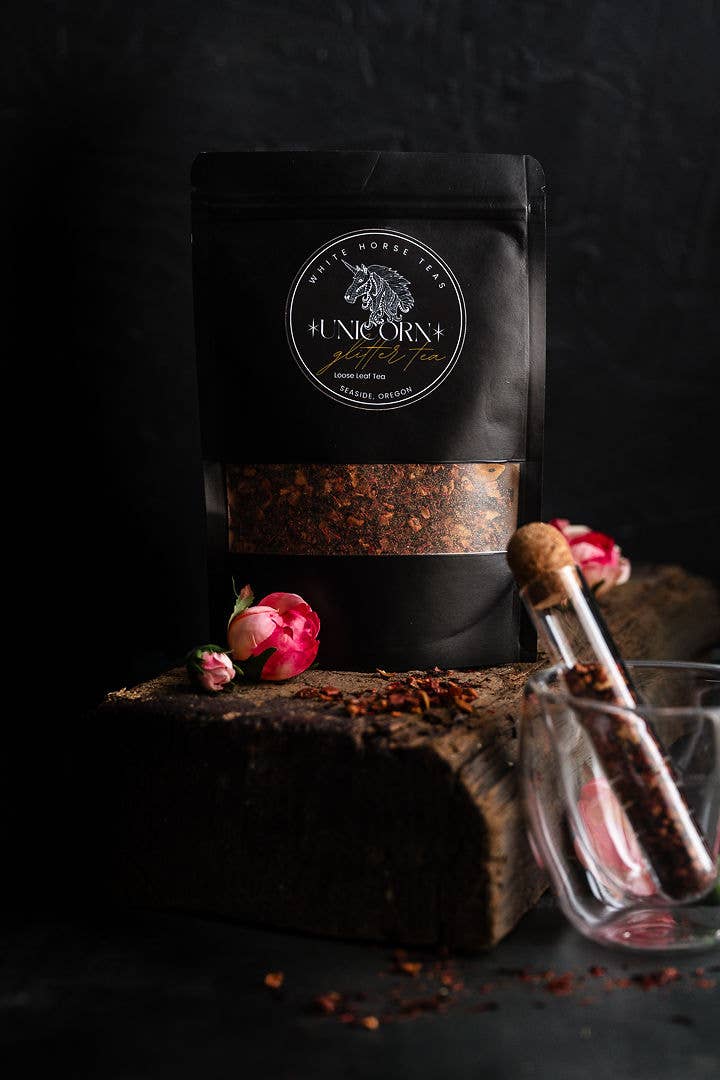 Unicorn Glitter Tea - Venta al por mayor Tés a granel - Té artesanal con purpurina Almond Rose Sunset - Almendra e Hibisco5