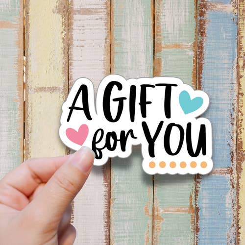 «Un regalo per te» - Adesivi per imballaggio aziendale, Happy Post per la vendita all'ingrosso da parte di Forest Crafts