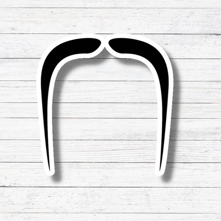 Oily Graphic Creations – Großhandel Aufkleber – Fu Manchu - Klare Schnurrbart-Aufkleber1