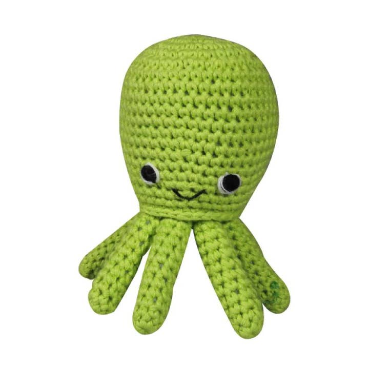 Octopus Hand Crochet Rattle for wholesale by Petit Ami & Zubels