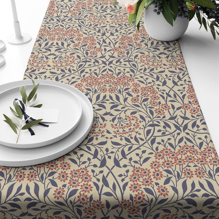 Michaelmas Daisy Blue - William Morris Table Runner for wholesale by ART CUSHIONS