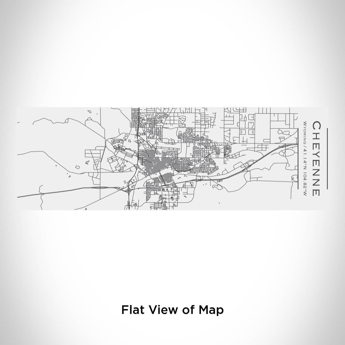 JACE.design - Wholesale Insulated Mug/Tumbler - Cheyenne WY Map Insulated Cup in Matte White1