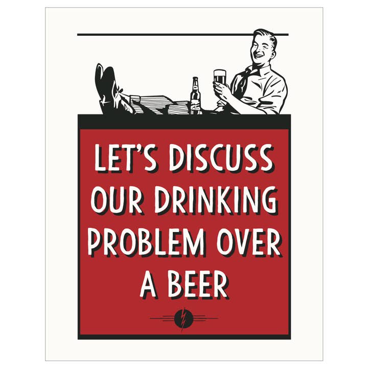 2.5'' x 3.5''Discuss Our Drinking Problem Over A Beer Magnet for wholesale by Fridgedoor