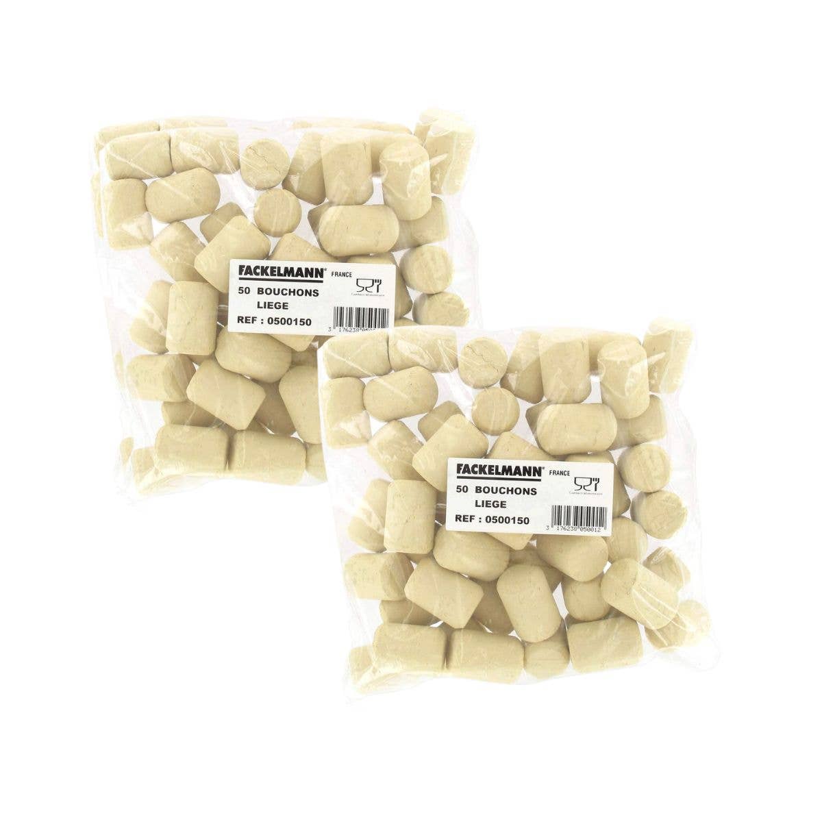 Fackelmann – wholesale Wine stopper – Bar Concept Set of 100 Straight Corks