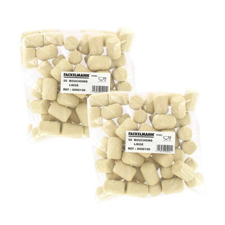 Fackelmann – wholesale Wine stopper – Bar Concept Set of 100 Straight Corks0