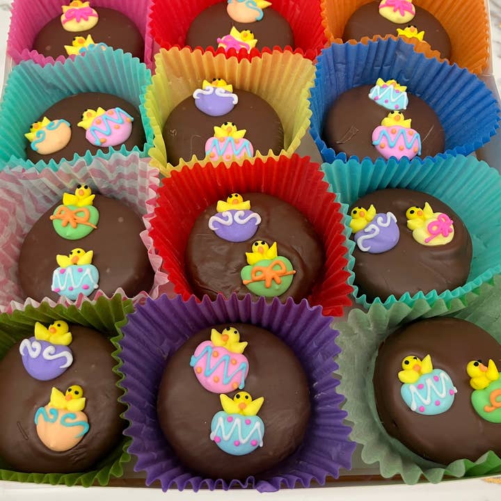 EASTER Chicks in Eggs Oreo's 24 per box for wholesale by Bear Creek Candy Kitchen