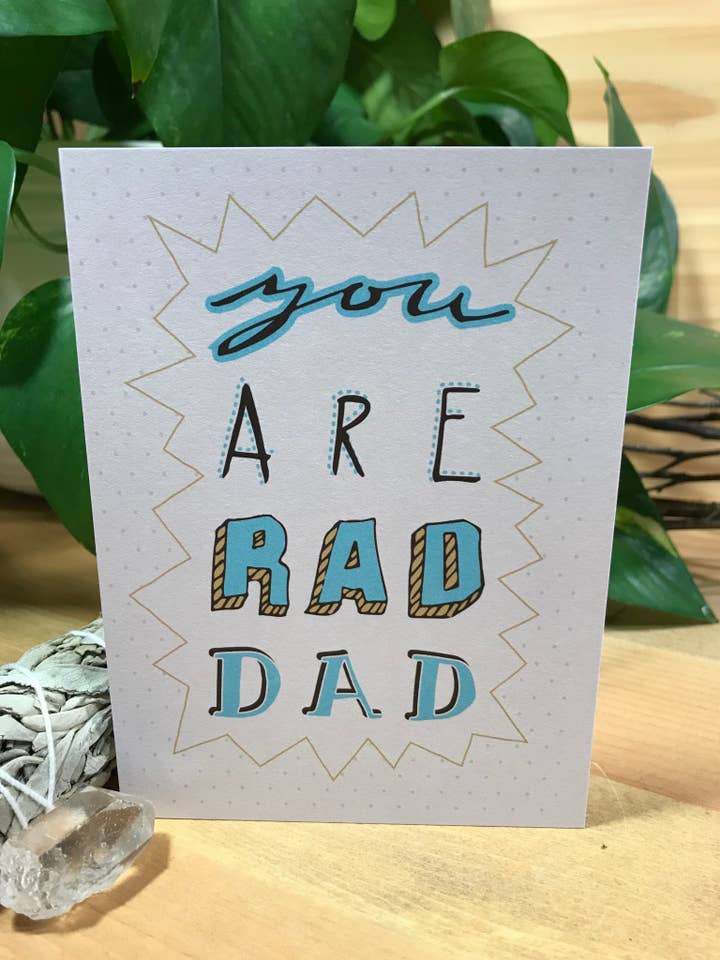 Greeting Card - You're Rad Dad for wholesale by Tangled Up In Hue
