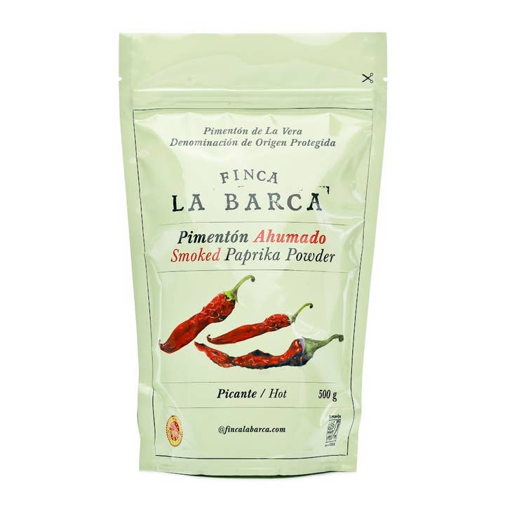 Pimentón Ahumado de La Vera Beutel 500 g Scharf für den Großhandel von Finca La Barca