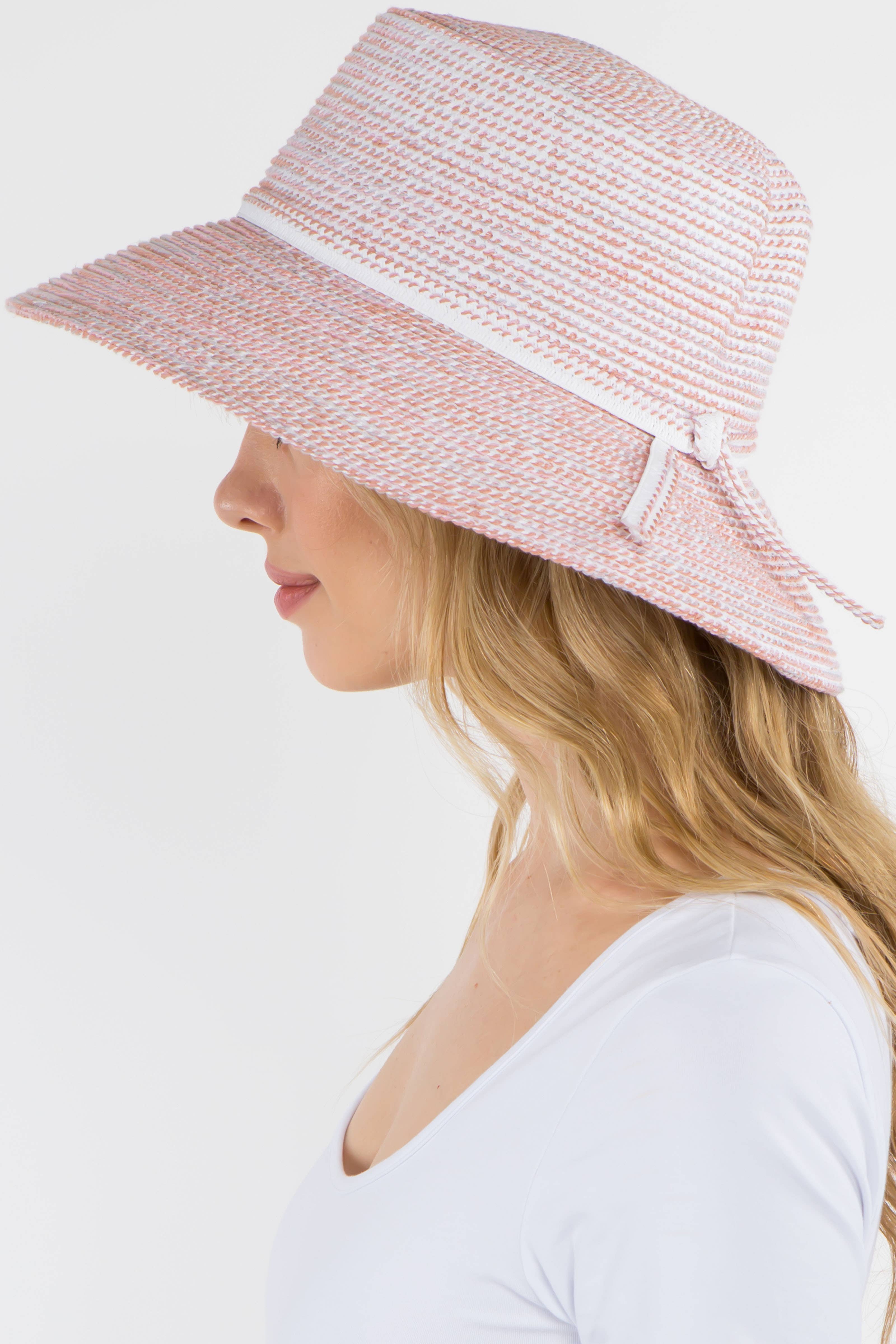 Jeanne Simmons Accessories - Wholesale Straw Hat - Women's - Paper Braid w/ Cotton Large Box Bucket 8260 Hat Spring2