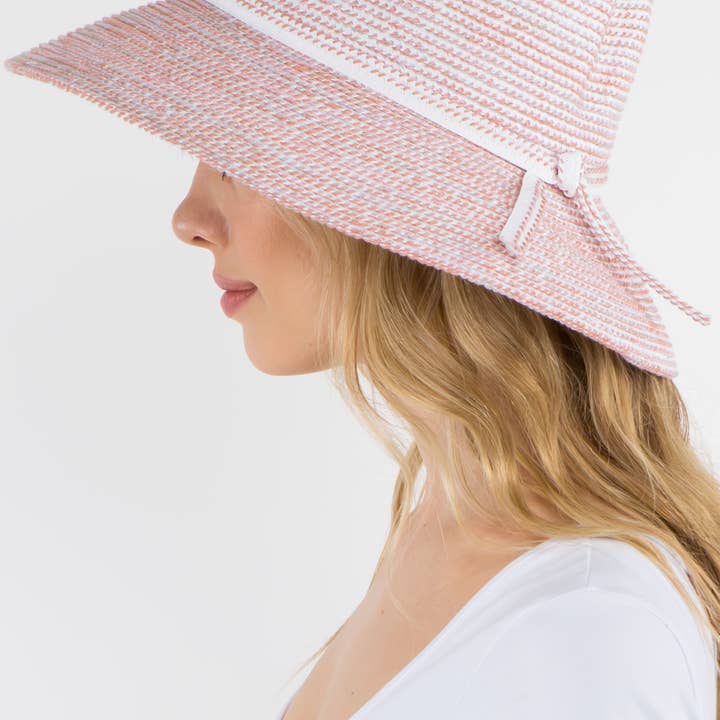 Jeanne Simmons Accessories - Wholesale Straw Hat - Women's - Paper Braid w/ Cotton Large Box Bucket 8260 Hat Spring2