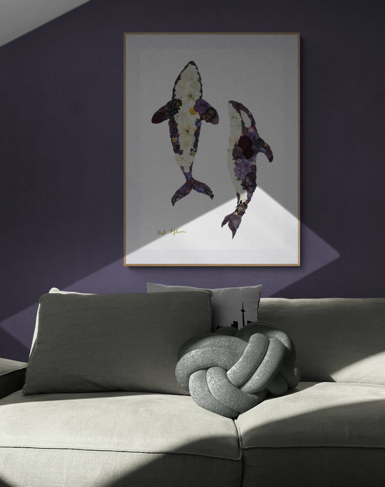 Oxeye Floral Co. - Wholesale Art Print - Orca Whales Print | Pressed Flower Art4