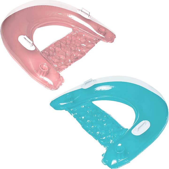 Inflatable Pool Chair (2 Pack) Adult Size with Drink Holder for wholesale by 4E's Novelty