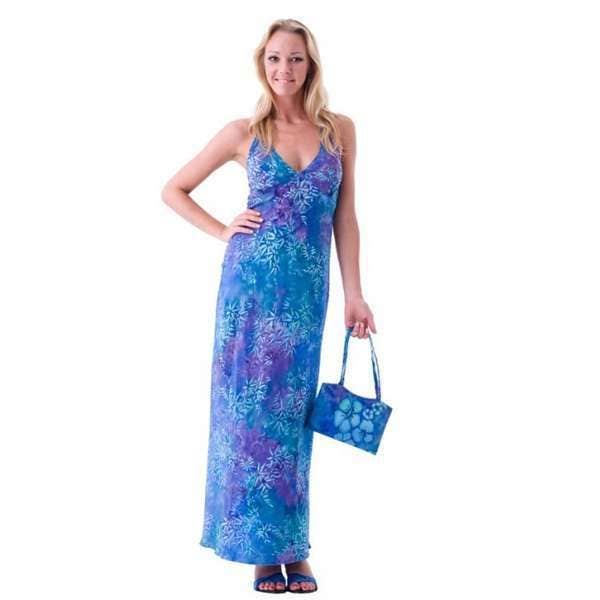 Hawaiian Halter Maxi Dress for wholesale by Tropical Tantrum