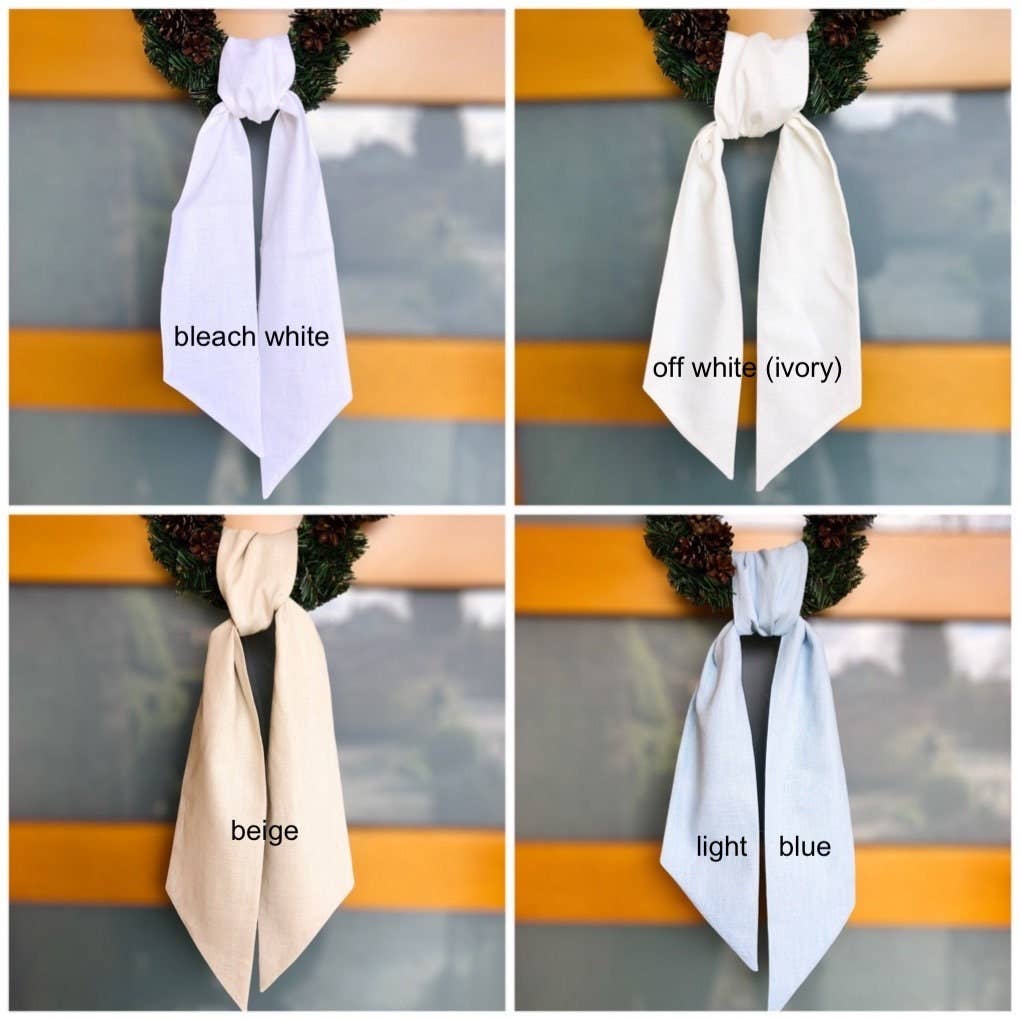 Belle Linen - Wholesale Wreath - 100% Premium Quality Linen Blank Wreath Sash1