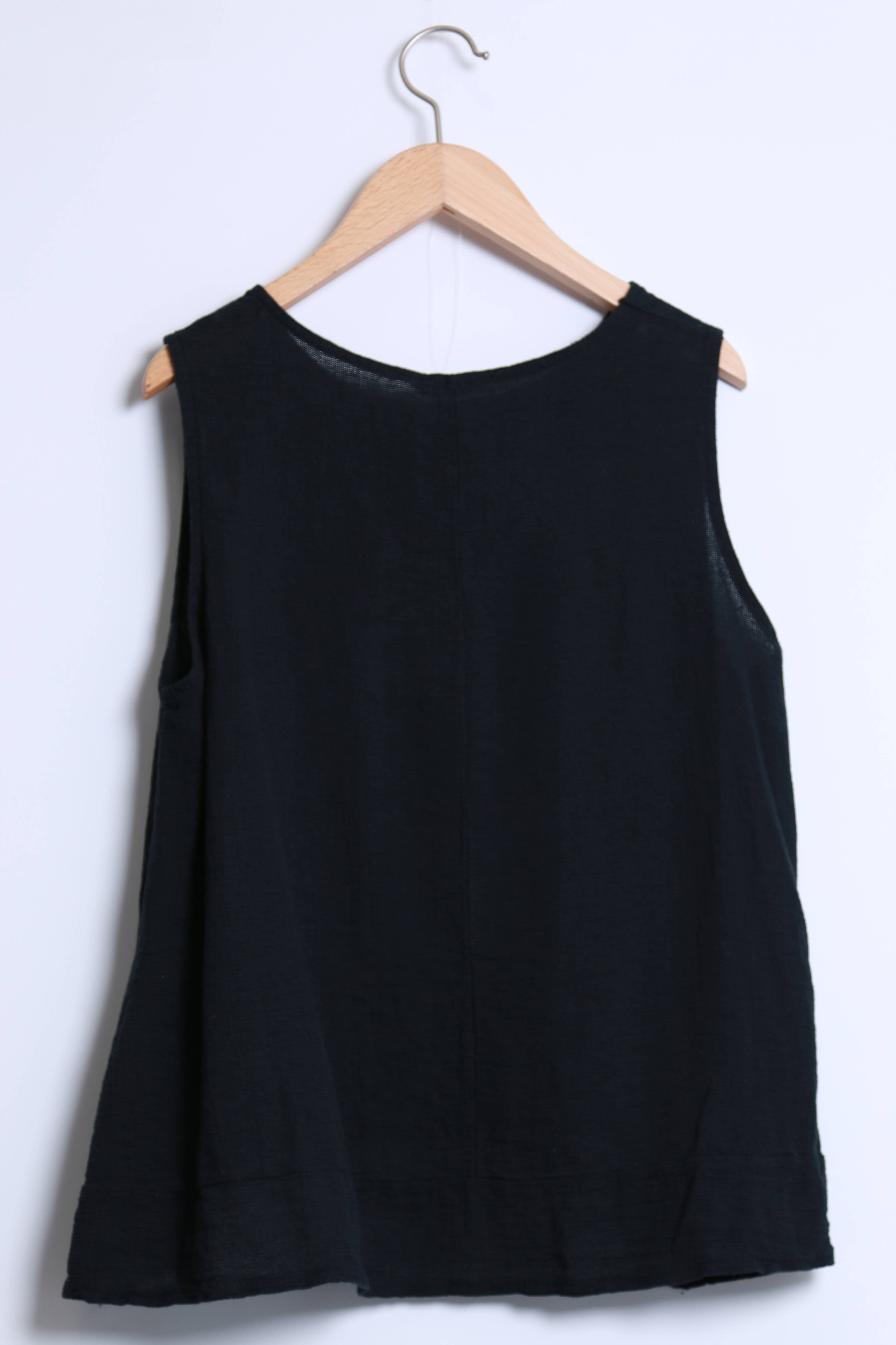 Shyloh - Vendita all'ingrosso Camicetta - Donna - Top ampio senza maniche in lino cotone 1581812