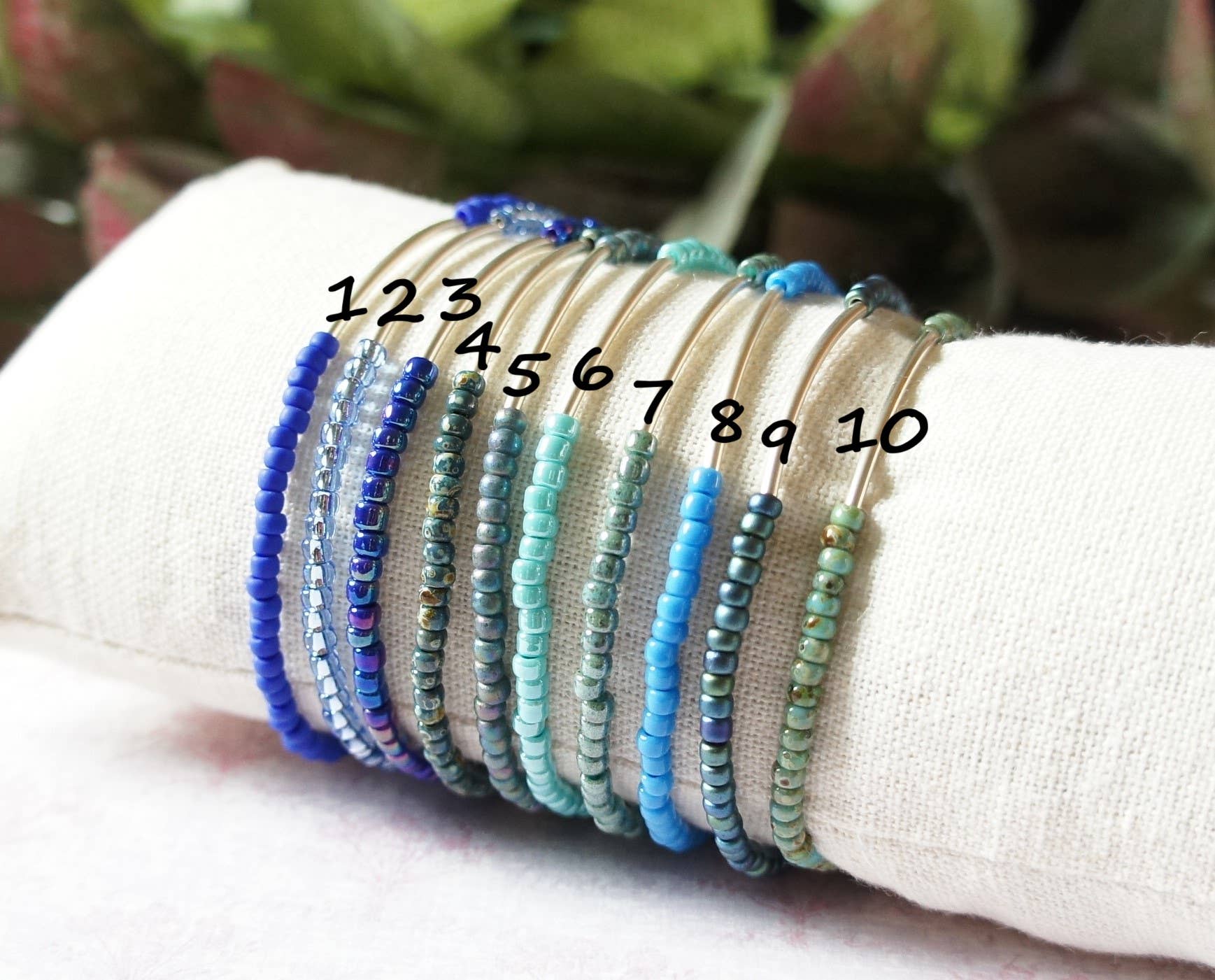 Sentimento - Vente Bracelet de perles - Bracelet Barre en Argent Sterling Turquoise et Bleu4