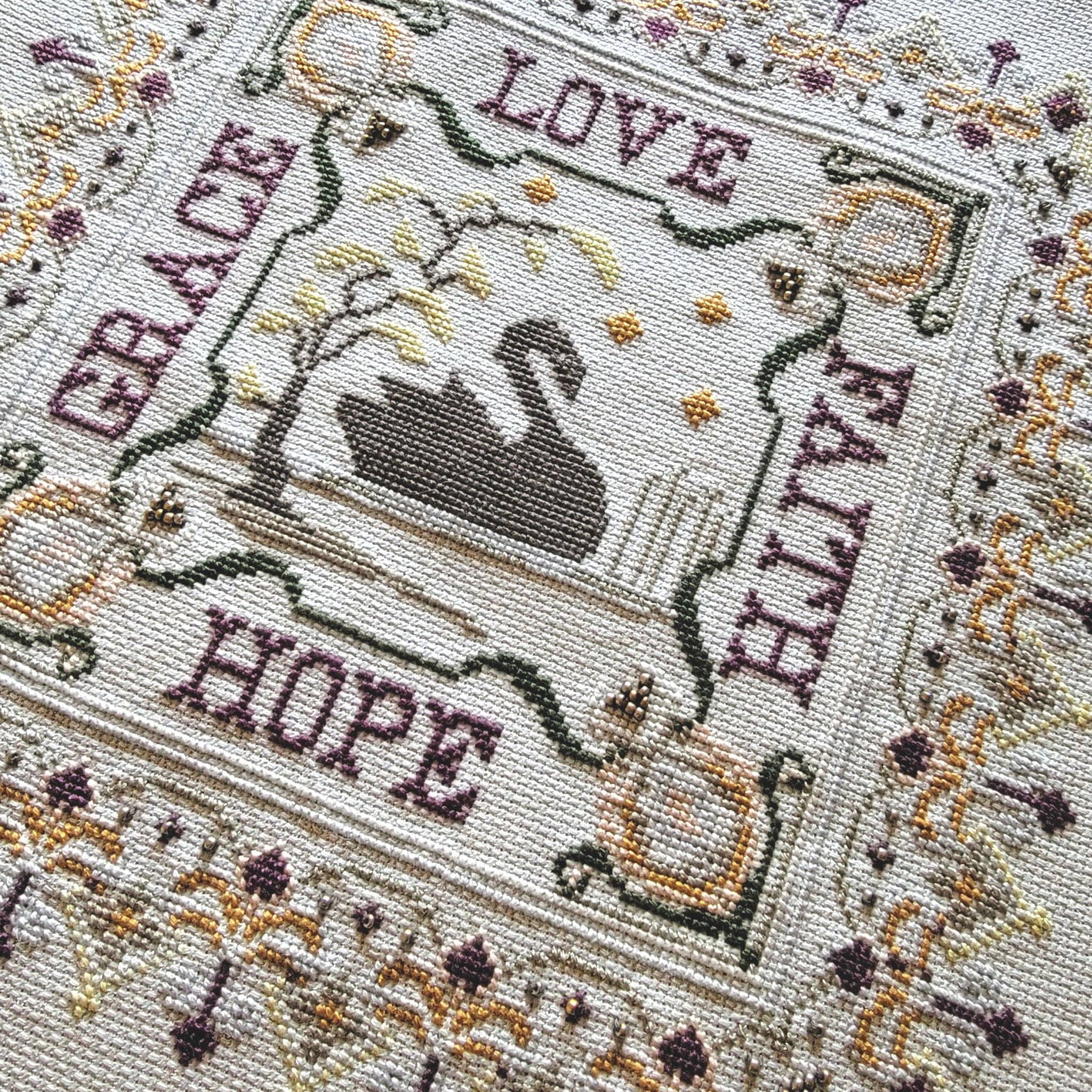 The Wishing Thorn - Wholesale Embroidery/Cross Stitch Supplies - Swan Sampler Pattern2