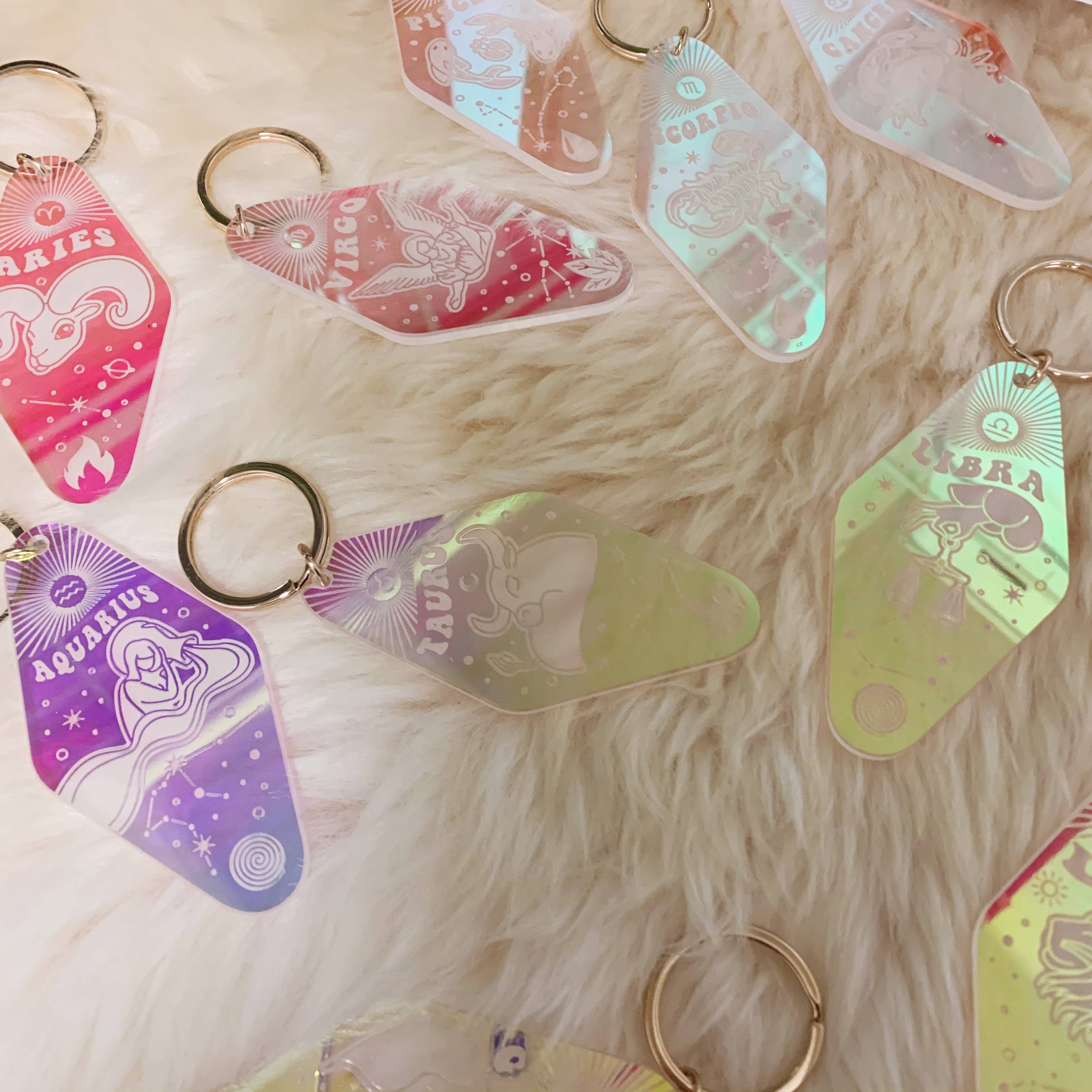 Wildflower + Co. - Vendita all'ingrosso Portachiavi - Donna - Portachiavi Zodiacale, tutti i segni - Idea regalo per calze della Befana4