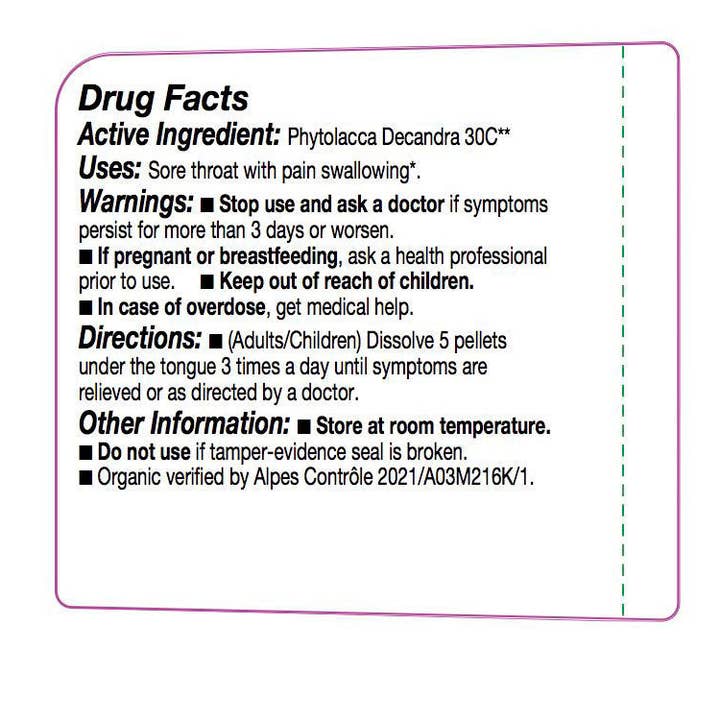 Ollois - Wholesale Oral Supplement/Vitamin - Olloïs Phytolacca Decandra 30C Vegan Organic, 80 Pellets2