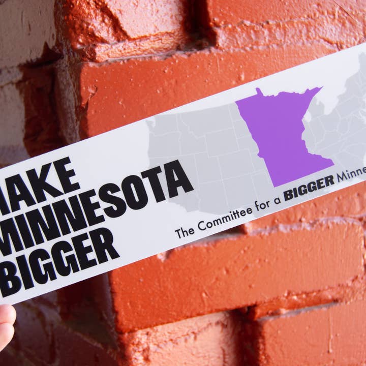 Curlworks – wholesale Klistermärke – Gör Minnesota större - Matt Vinyl 10" Bildekal1