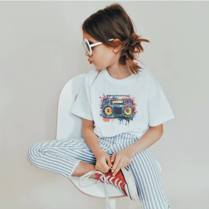 REMOVED BRAND - Vente T-shirt sérigraphié – enfant - T-shirt Dance Crew Studio Boom Box Comfort Colors 1