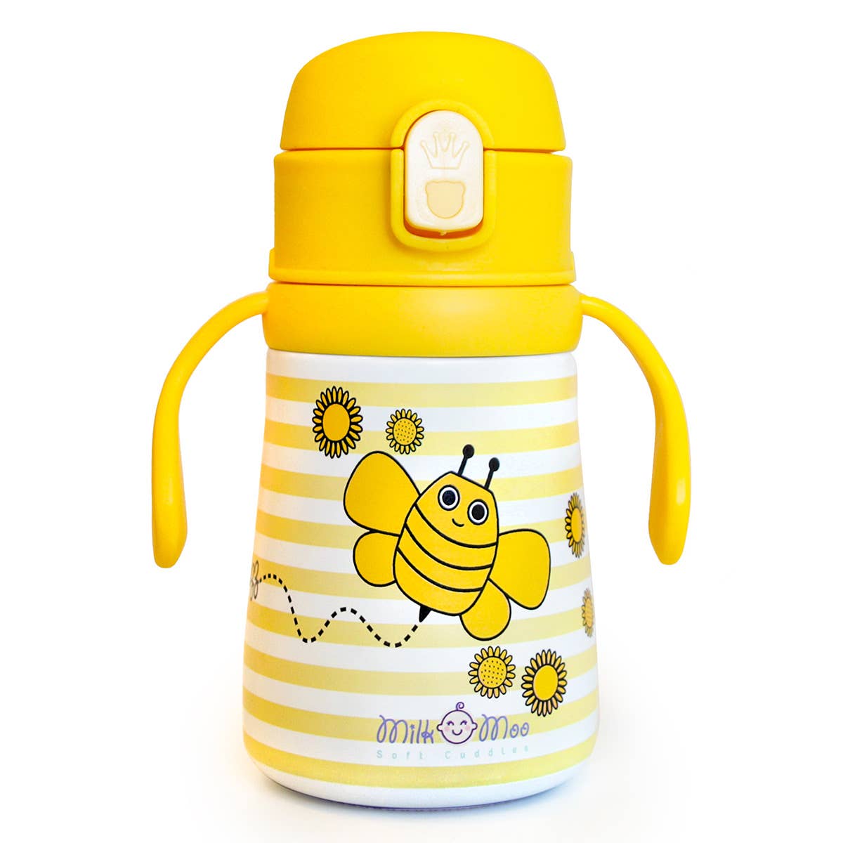 Multi Colored Milk&Moo Steel Kids Water Bottle Arı Vız Vız 360 ml for wholesale on Faire0