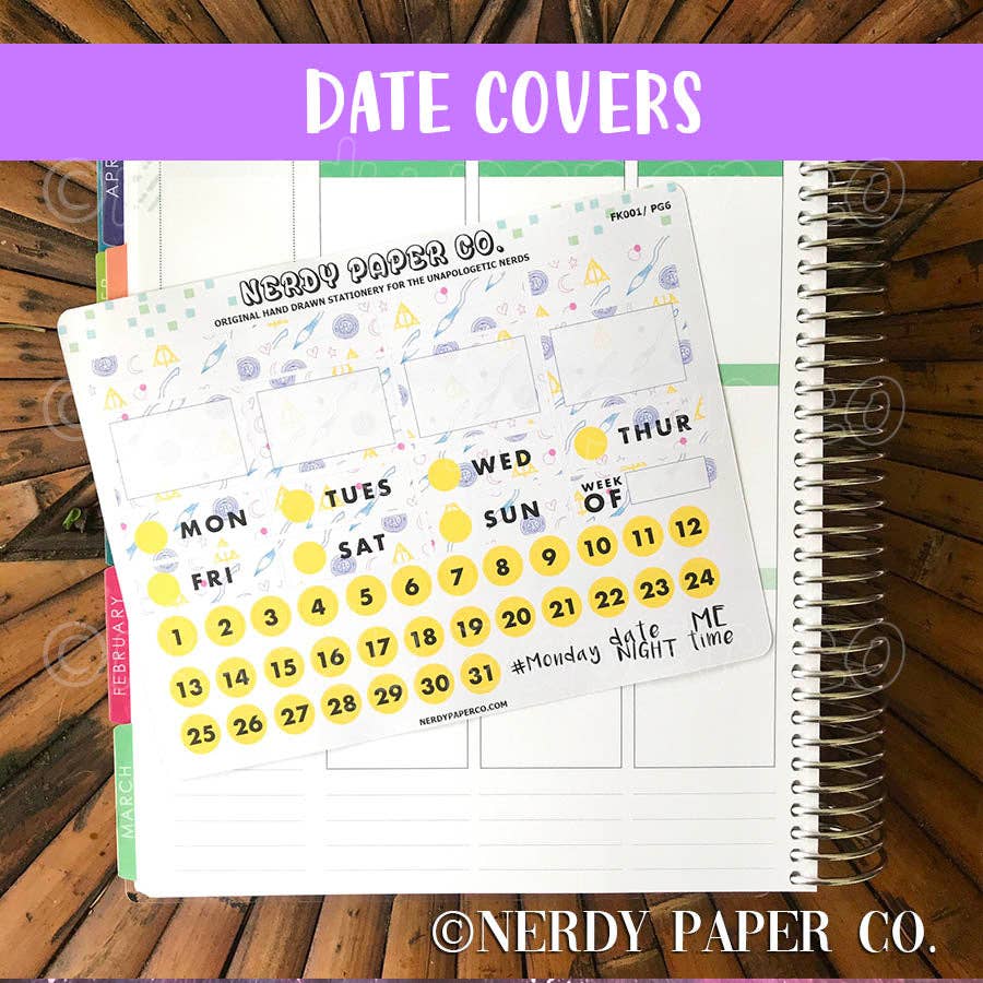 NERDY PAPER CO. - Wholesale Planner - WITCH POWER - Hand Drawn Deluxe Wizarding Full Kit - FK0018