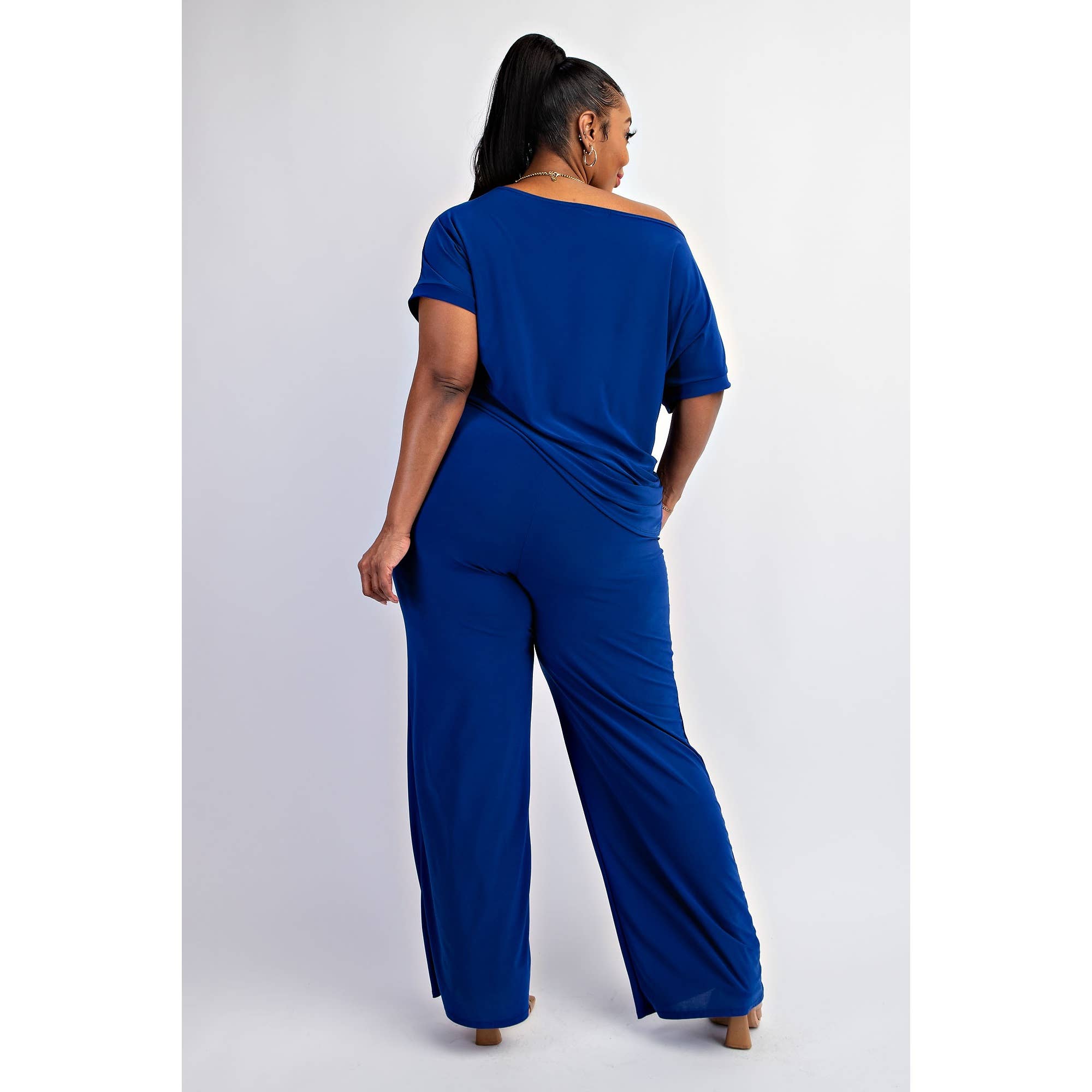 The Curve LA - Vente Combinaison – femme - ENSEMBLE HAUT À MANCHES COURTES ET PANTALONS LARGES GRANDE TAILLE8