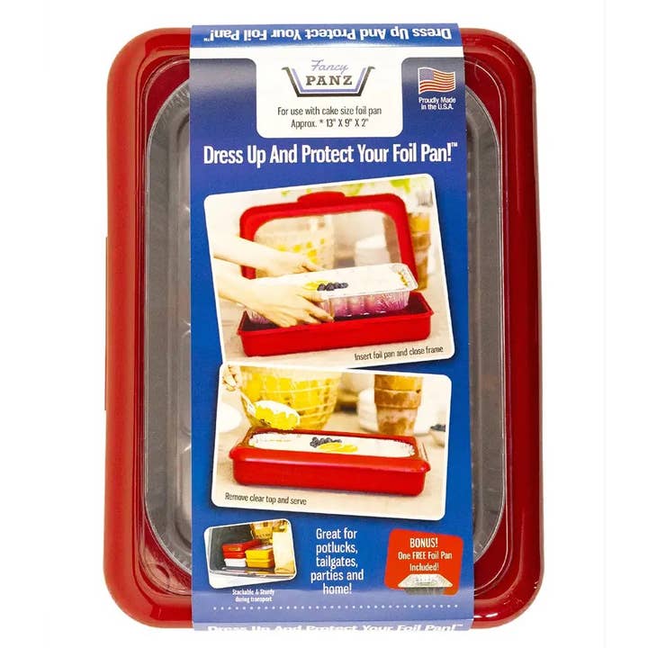 Cake Pan (13 x 9 x 2) Set - Pan Frame w/ Spoon - Red for wholesale by Fancy Panz