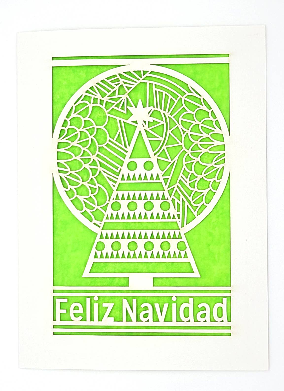 two hermanas – Großhandel Weihnachtskarte – Feliz Navidad - Baum und Mond - Fröhliche Weihnachten3