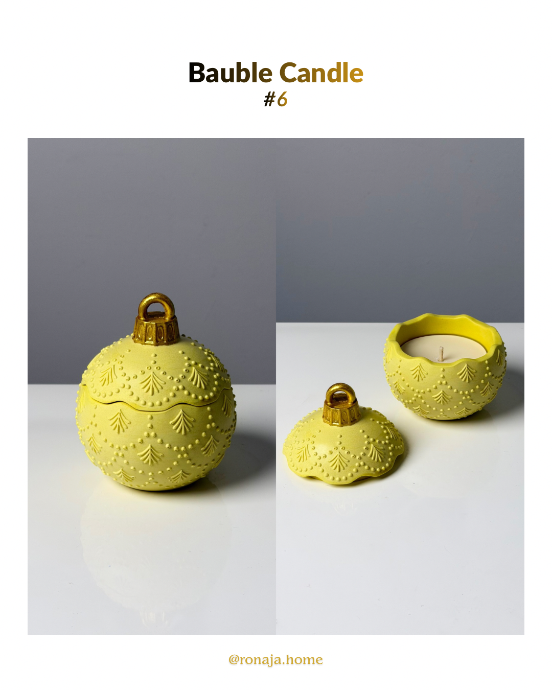 Ronaja Home - Wholesale Novelty Candle - Christmas Bauble Candle5