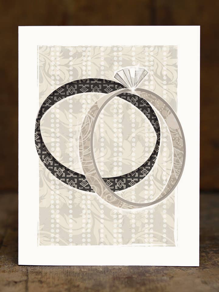 Glückwunschkarte im Ring-Design für den Großhandel von Sugarhill Card Co