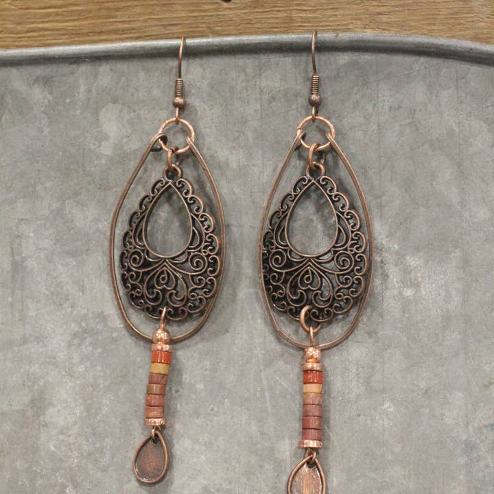 The Primitive Peddler, Inc. - Wholesale Dangle Earrings - Copper Cousins Dangle Earrings2