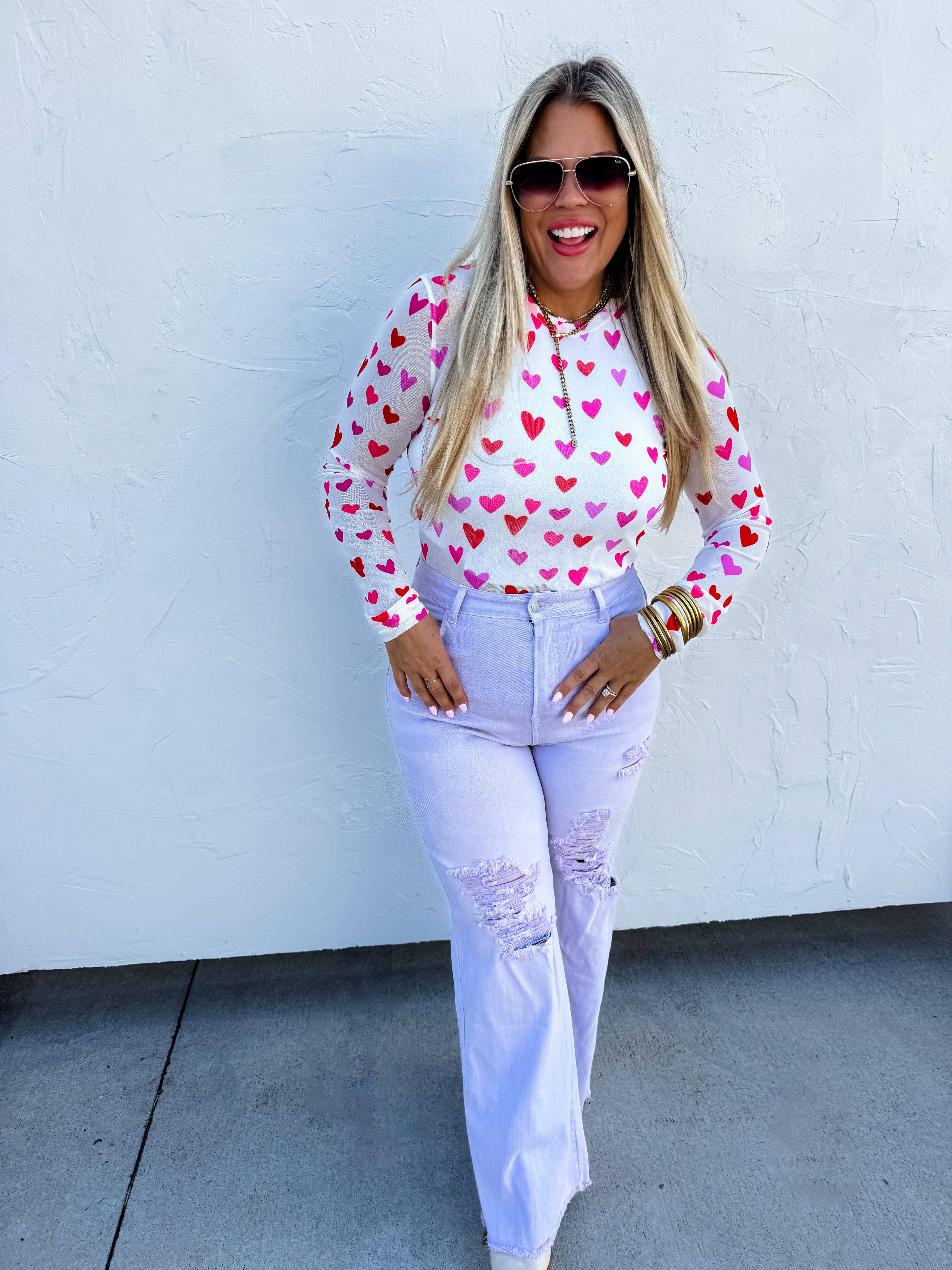 BLAKELEY - Wholesale Knit Top - Women's - VALENTINES DRESS IT UP MESH TOPS14