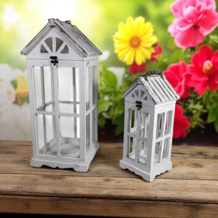 81/62/43Cm Set 3 Wooden Lanterns for wholesale by Minster Stylish Living Ltd