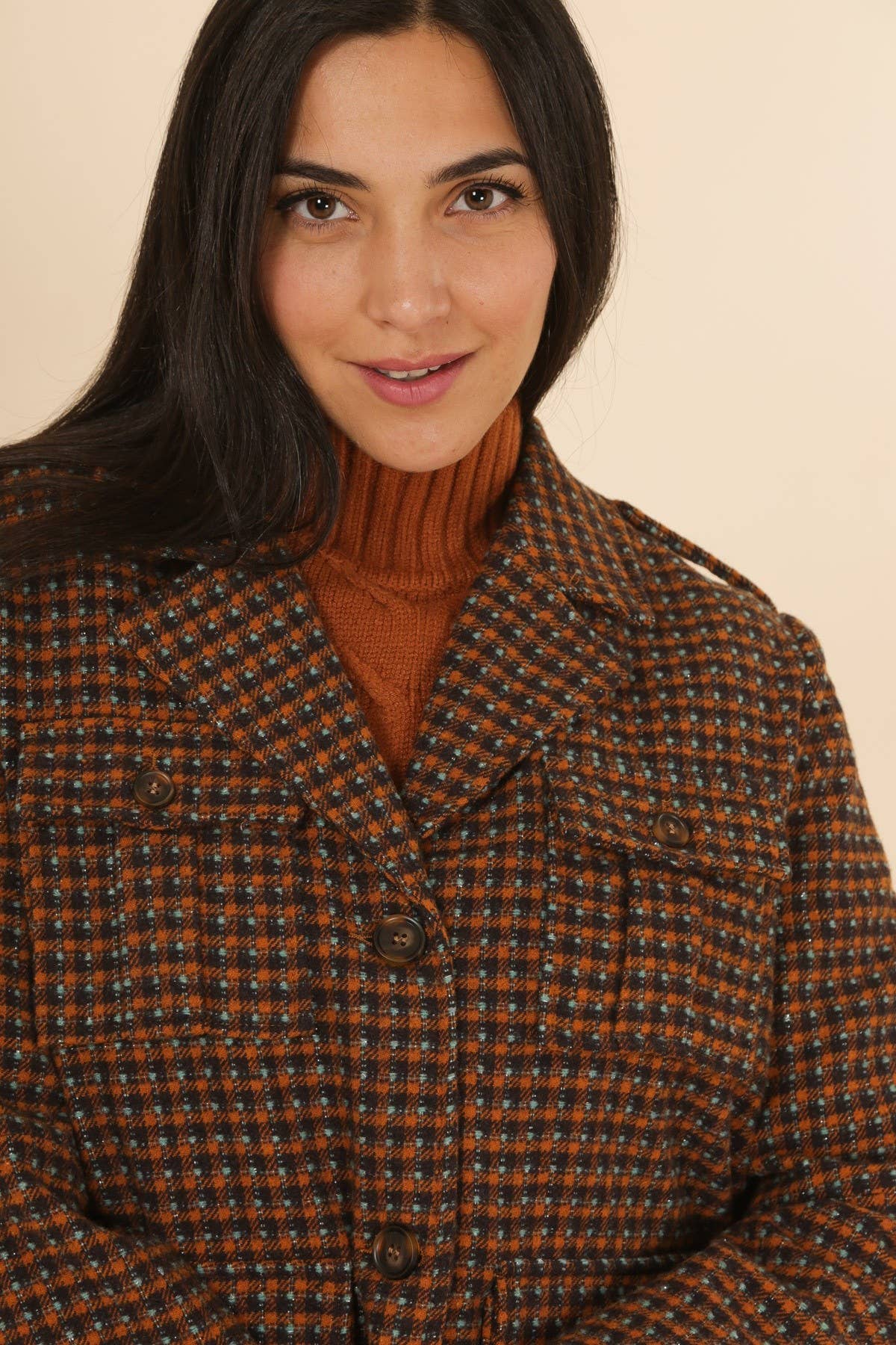 CAMMELLO GIACCA IN TARTAN 3851 LUREX in vendita all'ingrosso su Faire1