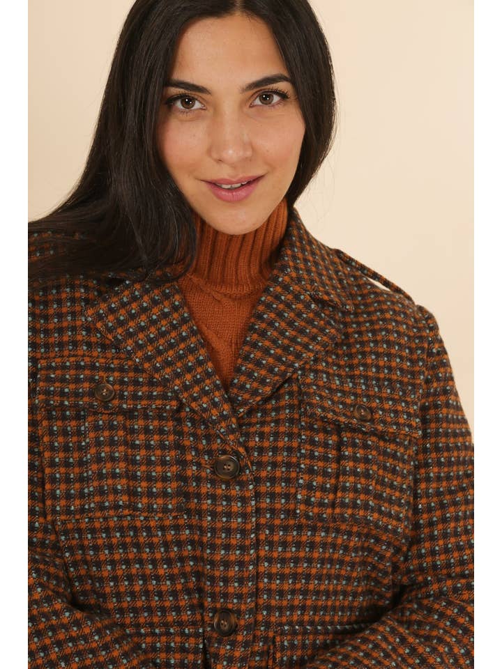 CAMMELLO GIACCA IN TARTAN 3851 LUREX in vendita all'ingrosso su Faire1