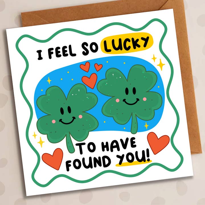 Anniversary Card – Lucky To Have Found You | Clover Card for wholesale by Studio Arca