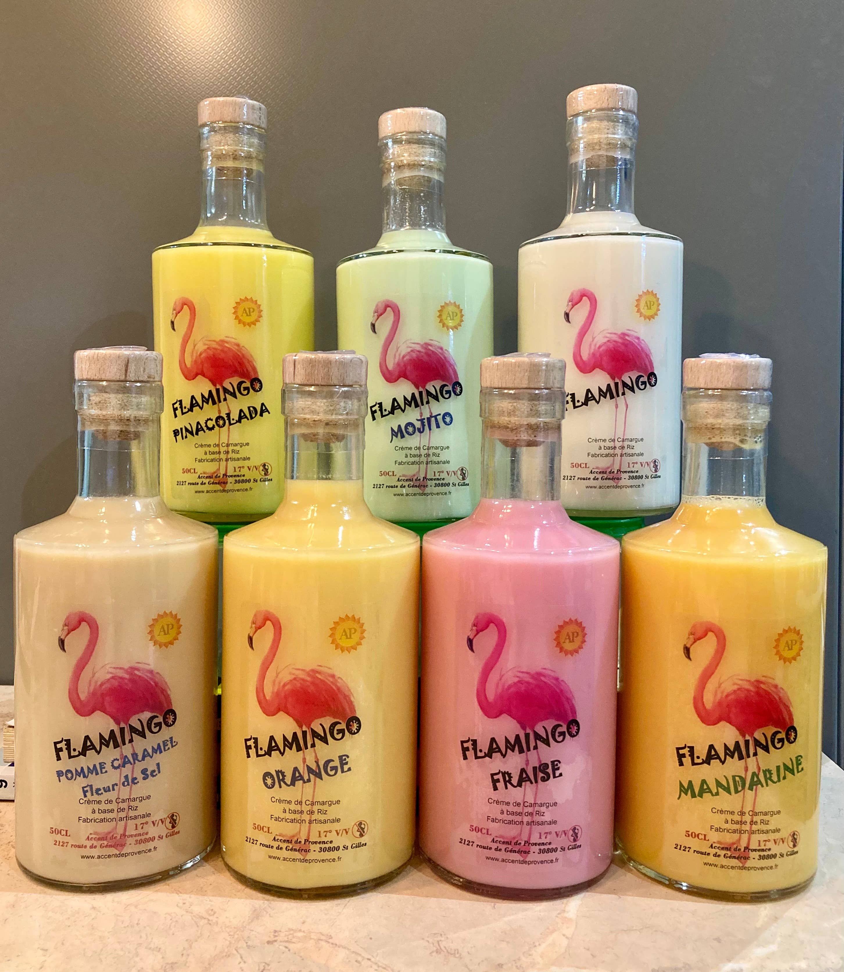 ACCENT DE PROVENCE - Wholesale Liqueur - FLAMINGO LIQUEUR RICE CREAM APPLE CARAMEL1