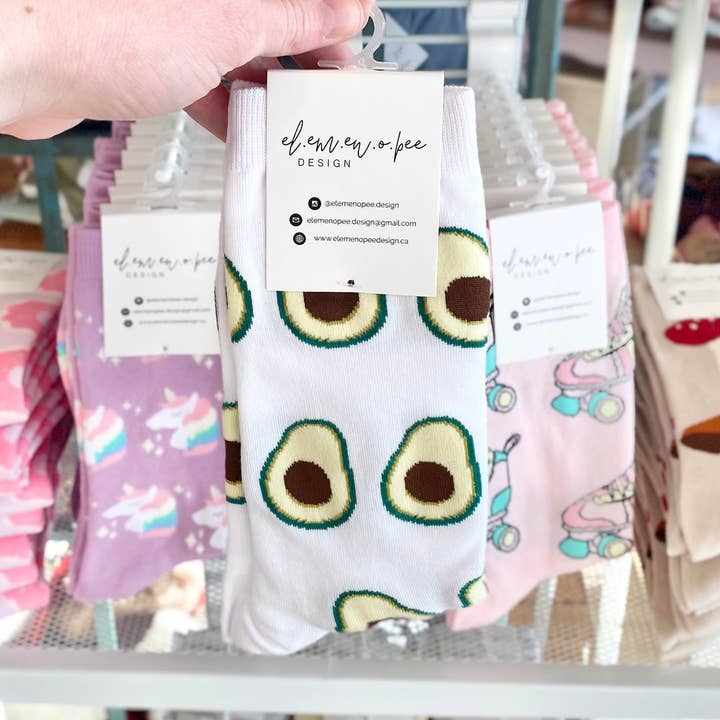 Socks - Avocado Unisex Socks for wholesale by Elemenopee Design