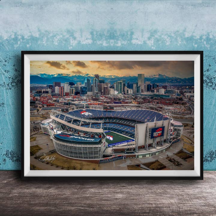 Broncos Mile High Art | Denver Skyline for wholesale by Clifton Haley Photography
