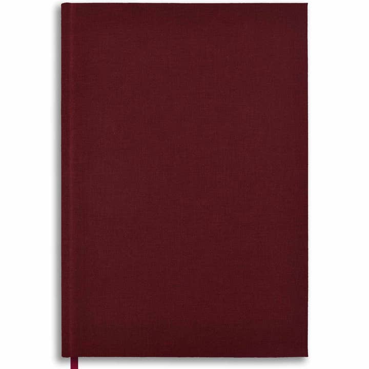 NBB-B5 Bourgondisch B5 Linnen Notitieboek voor wholesale door Charfleet Book Bindery